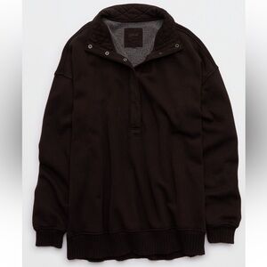 Aerie oh snap sweater shirt. Size xxl. Chocolate 🍫 brown color.